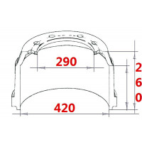 Барабан тормозной 420/290/260 KRAN KRAN QY25 K5 1 2012