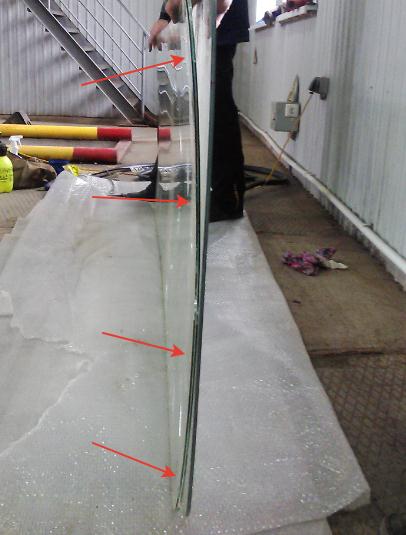 картинка Стекло кабины водителя 2180*800 Кабина нов обр KRAN QY25K5 от магазина Одежда+