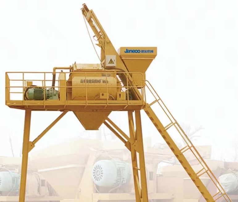 картинка Двухвальный бетоносмеситель SjJS1500-3J(2)3.8 со скиповым подъемником  от магазина Одежда+