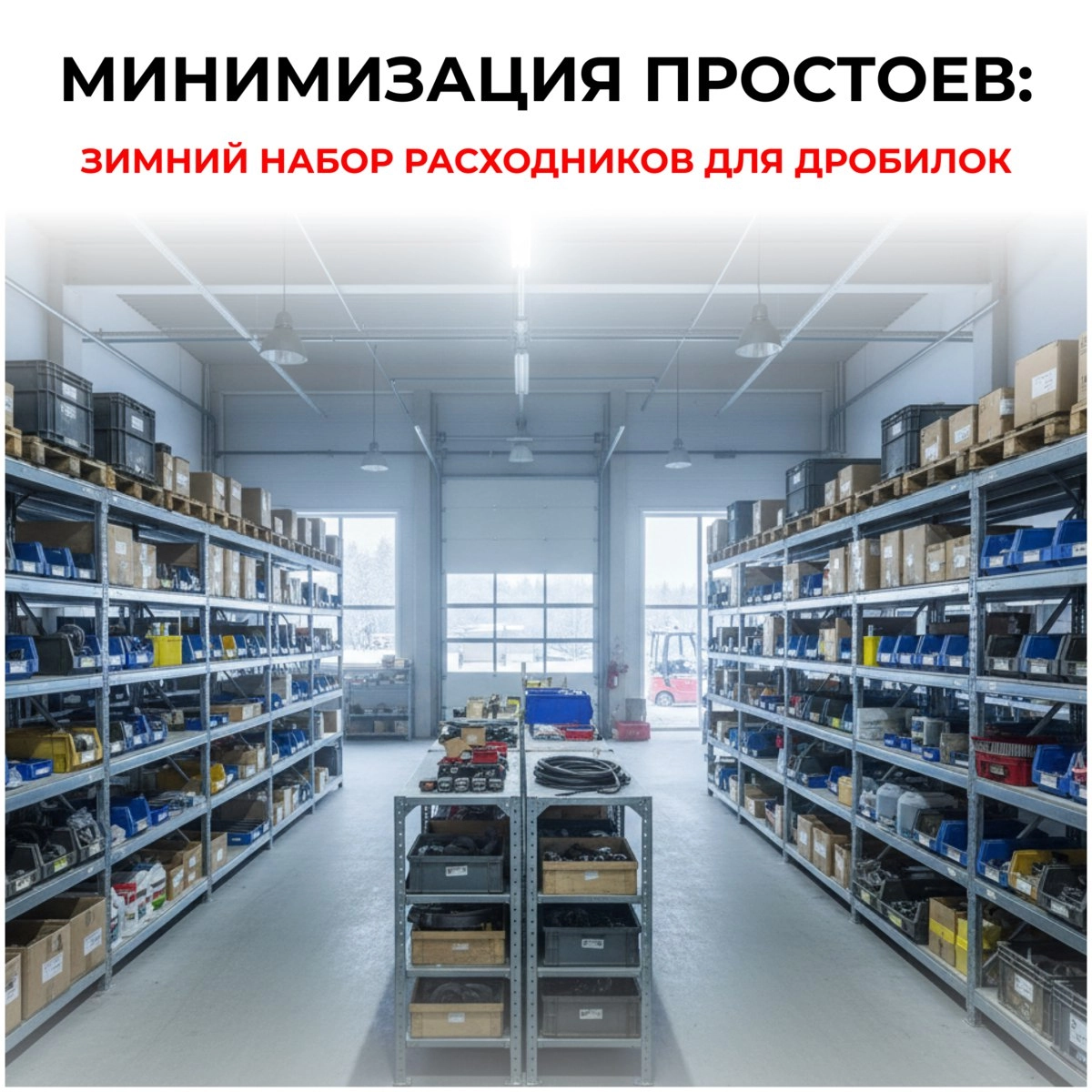 Минимизация простоев: зимний набор расходников для дробилки