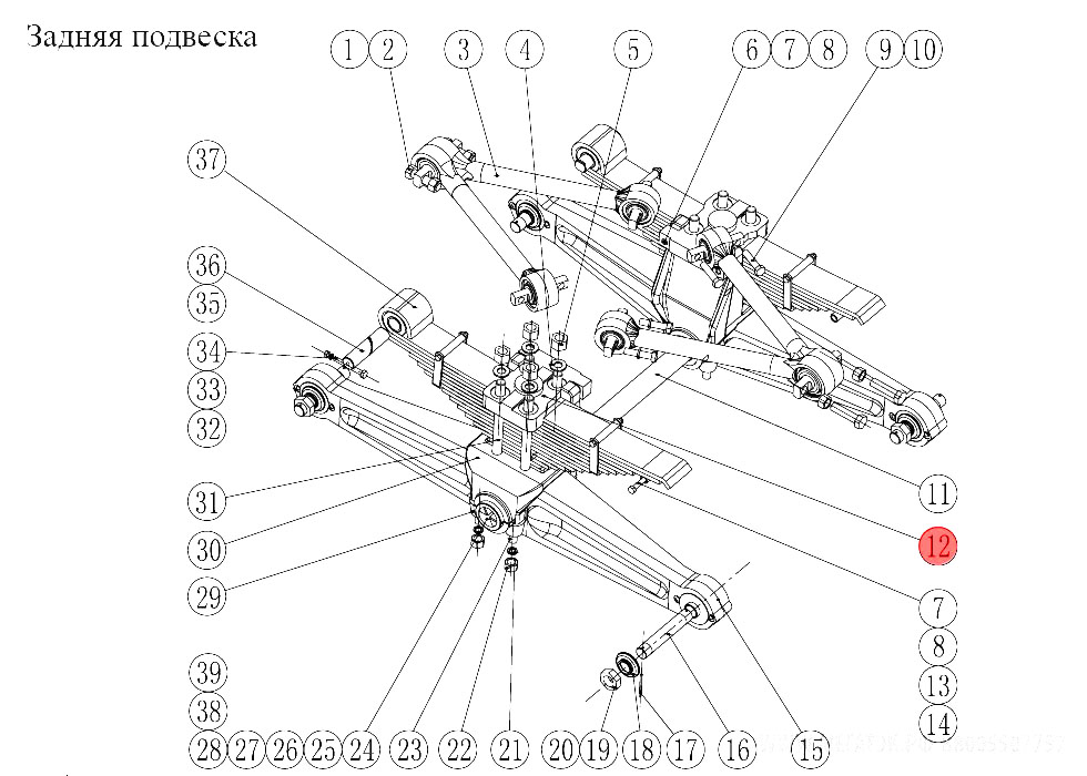 картинка Прижим задней рессоры автокран KRAN QY25K5 от магазина Одежда+