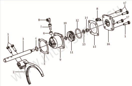 картинка Цилиндр переключения передач демультипликатора КПП 8JS125T от магазина Одежда+