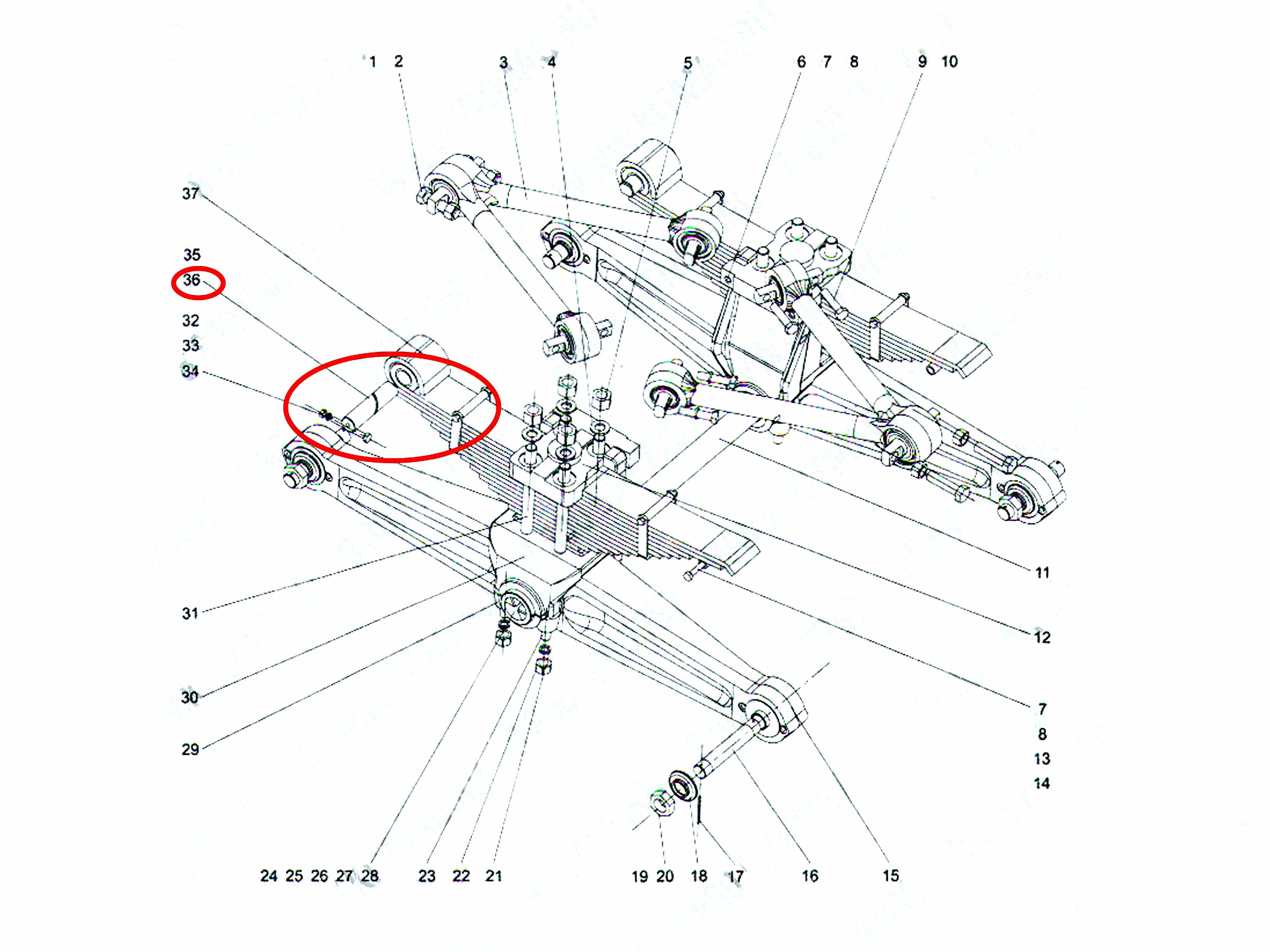 картинка Палец задней рессоры автокран QY25K XZ16K.58-23 130200298 от магазина Одежда+