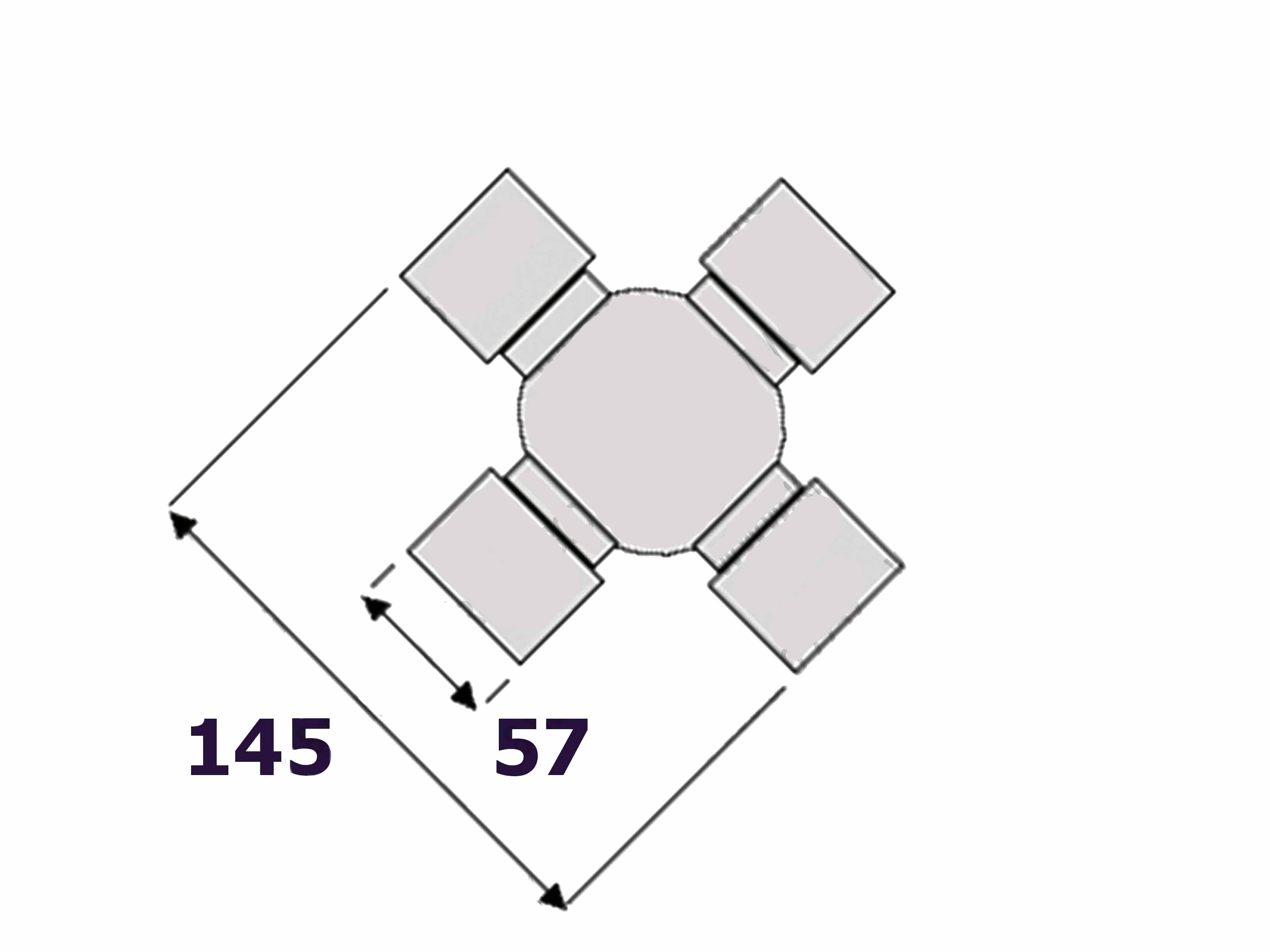 картинка Крестовина 145 х 57 KRAN QY от магазина Одежда+