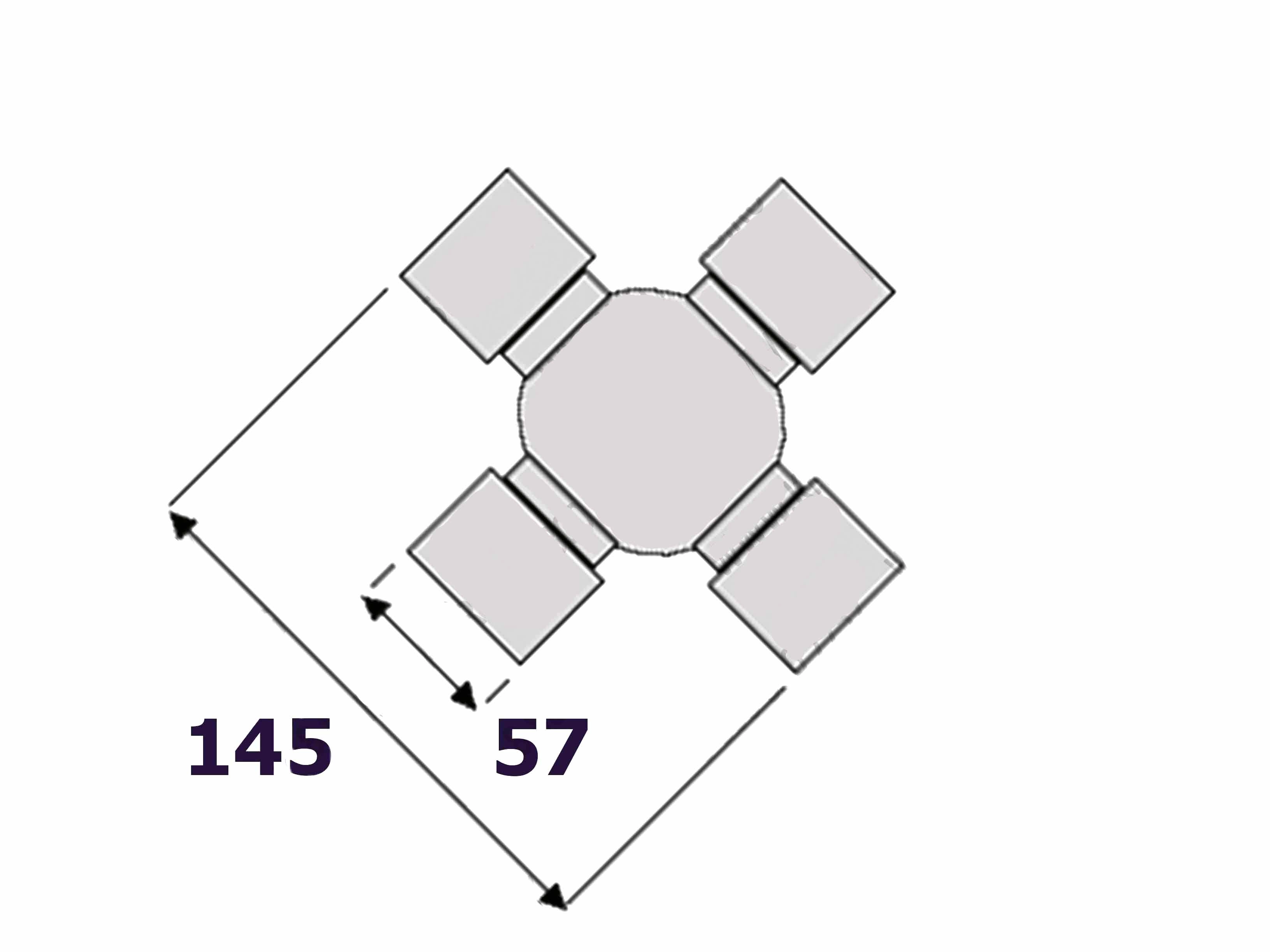 картинка Крестовина 145 х 57 KRAN QY