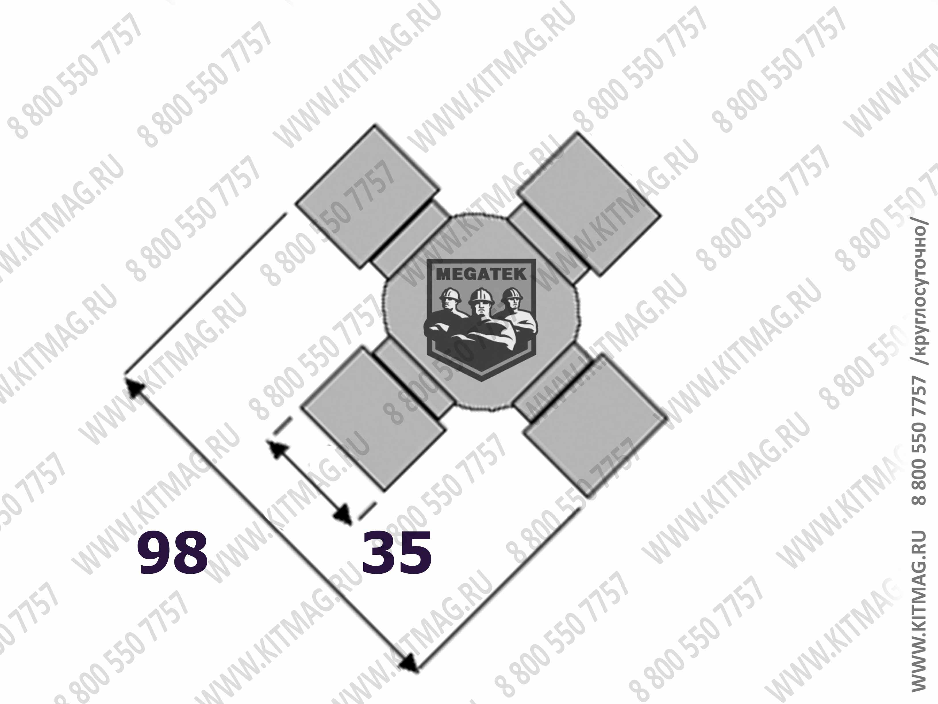 картинка Крестовина Ø 98 х 35 KRAN QY от магазина Одежда+